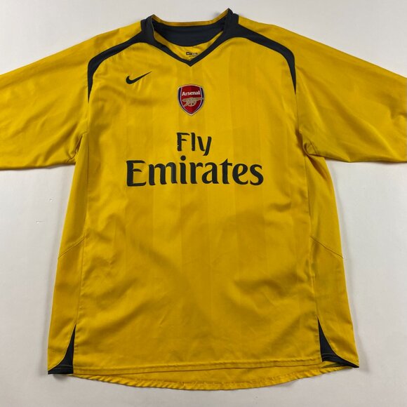 Arsenal 2006/07 Nike Soccer Jersey Away Yellow Mens XXL 2006-07 2XL - Picture 13 of 13